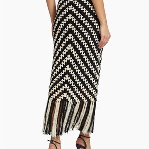 Zimmermann Black and Cream Chevron Midi skirt (see matching top in separately)